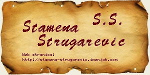 Stamena Strugarević vizit kartica